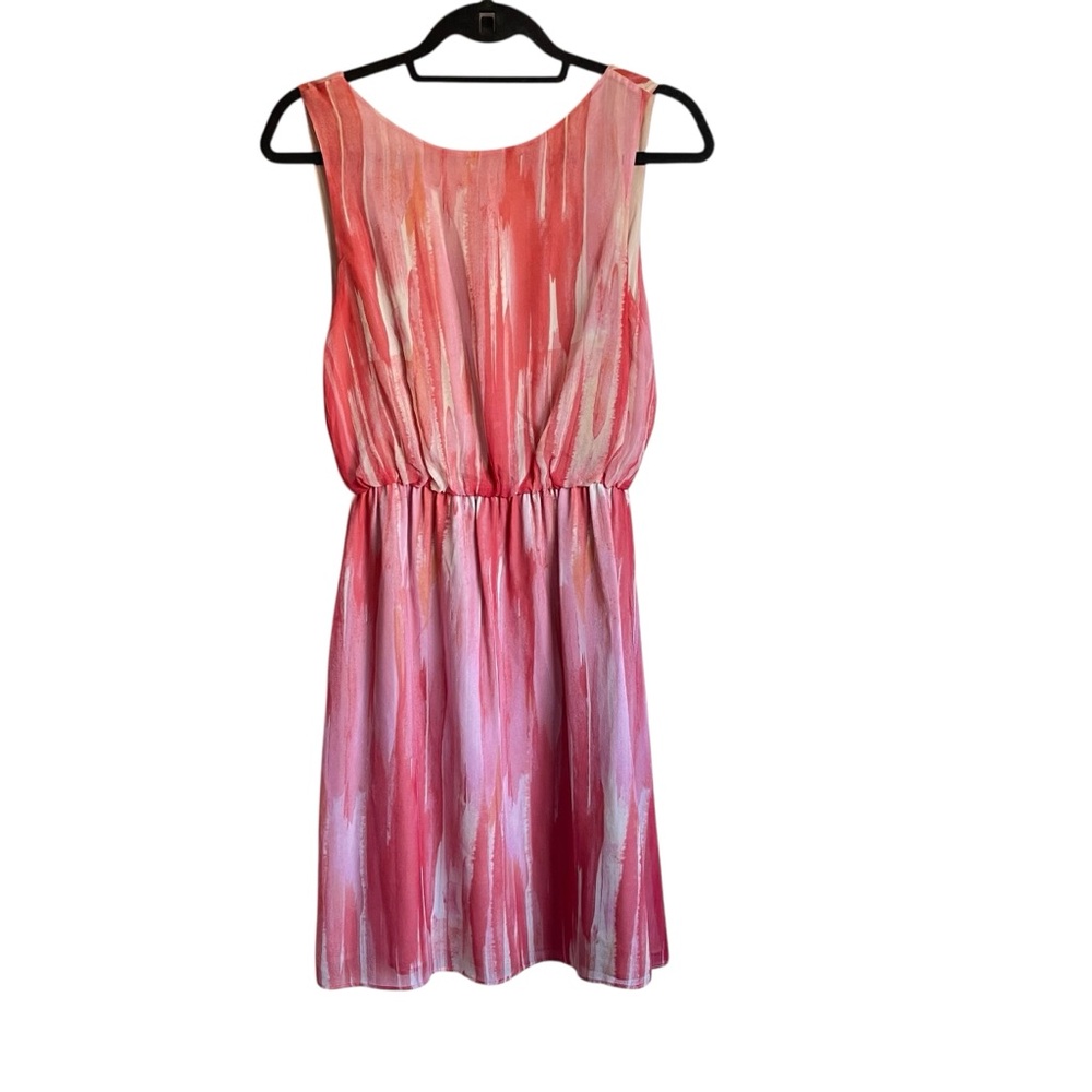 Alice + Olivia Silk Brushstroke Midi Dress